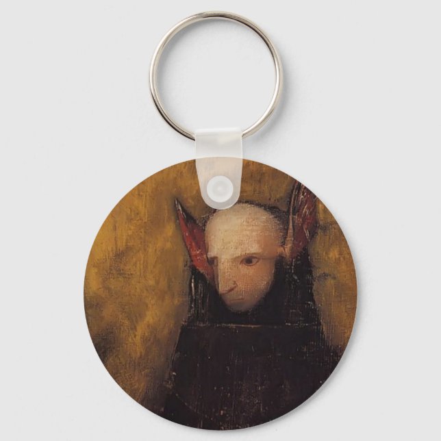 The Monster by Odilon Redon Key Ring (Front)