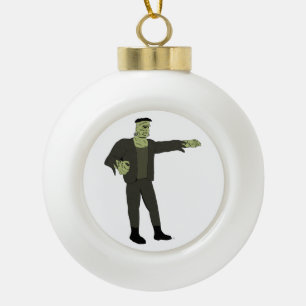 The Monster    Ceramic Ball Christmas Ornament