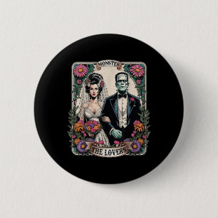 The Monster Frankenstein And Bride The Lovers Taro 6 Cm Round Badge