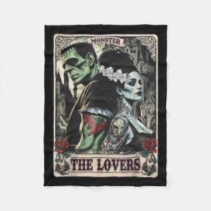 The Monster Frankenstein And Bride The Lovers Taro Fleece Blanket