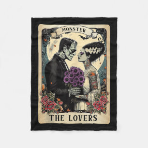 The Monster Frankenstein And Bride The Lovers Taro Fleece Blanket
