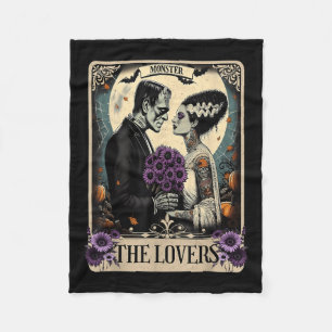 The Monster Frankenstein And Bride The Lovers Taro Fleece Blanket