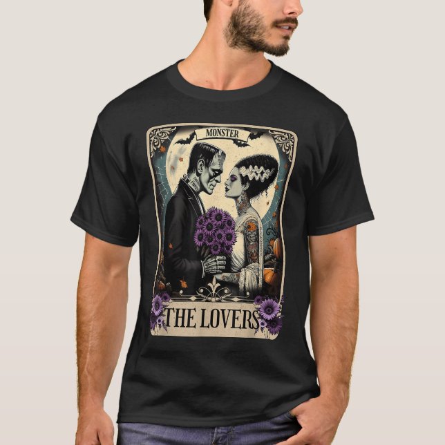 The Monster Frankenstein And Bride The Lovers Taro T-Shirt (Front)