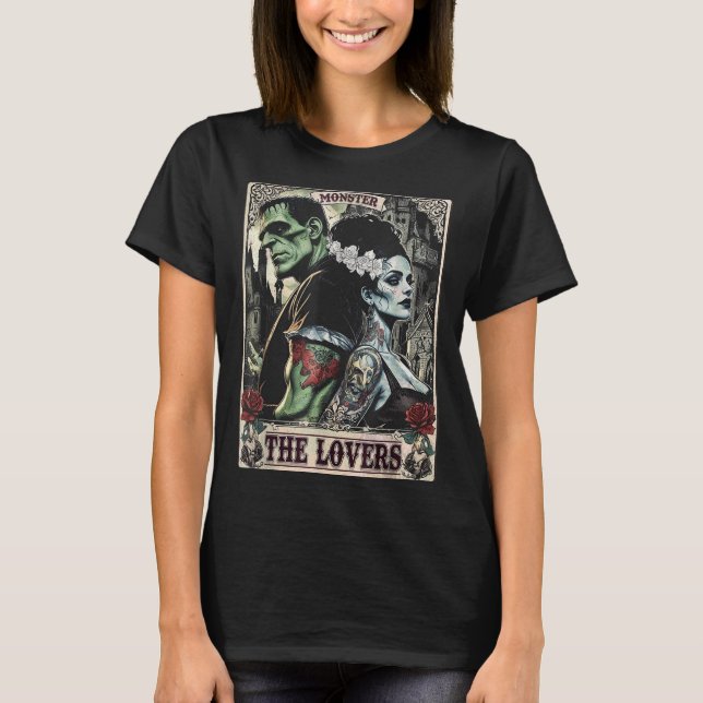 The Monster Frankenstein And Bride The Lovers Taro T-Shirt (Front)