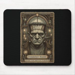 The Monster Frankenstein Vintage Halloween Tarot C Mouse Pad