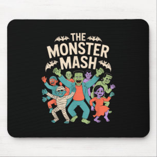 The Monster Mash Halloween Dance Party Cute Retro Mouse Pad