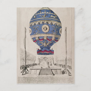 The Montgolfier Brothers' Balloon Experiment Postcard
