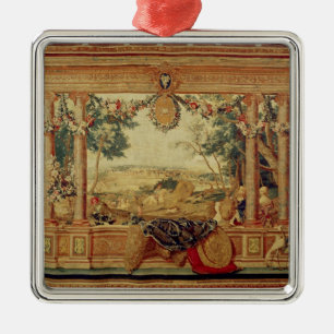 The Month of June/ Chateau of Fontainebleau Metal Ornament