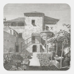 The Monument of Lysicrates in the garden of the Ca Square Sticker