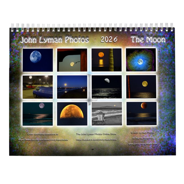 The Moon 2026 Photo Calendar (Back)