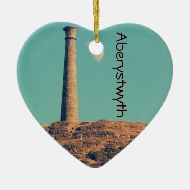 The Moon and a Tower: Aberystwyth Ceramic Ornament (Front)