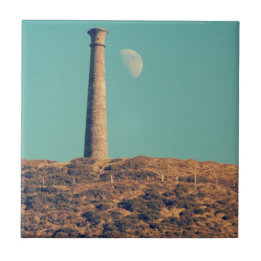 The Moon and a Tower: Aberystwyth Ceramic Tile