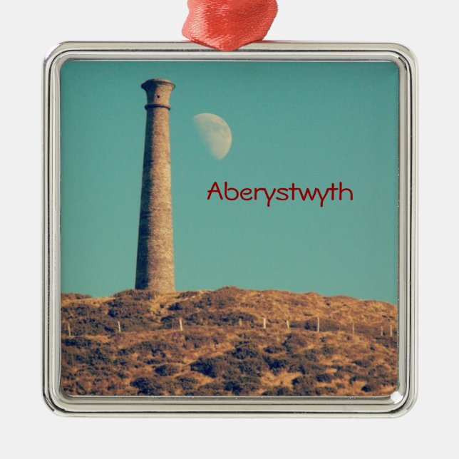 The Moon and a Tower: Aberystwyth Metal Ornament (Front)