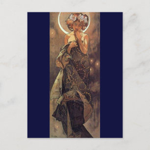 The Moon - Art Nouveau Postcard
