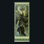 The Moon by Alphonse Mucha Poster<br><div class="desc">A reproduction of the 1902 painting by Alphonse Mucha,  "The Moon and The Stars",  four decorative panels,  detail "The Moon".</div>
