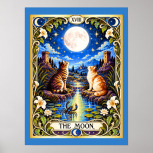 The Moon Cat Tarot - Intuition and Mystery Poster