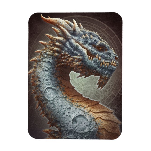 The Moon Dragon by Kerem Beyit Magnet (Vertical)