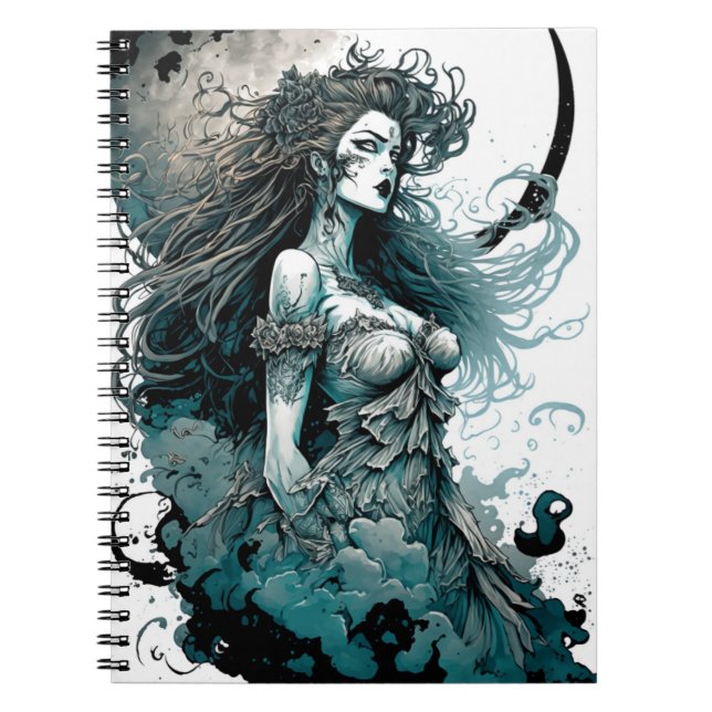 The Moon Goddess Spiral Notebook (Front)