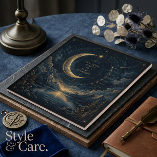 The Moon Guides Celestial Moon & Stars Art Ceramic Tile