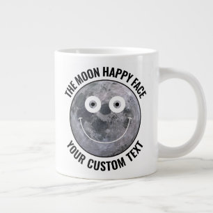 The Moon Happy Face Personalized Custom Giant Mug