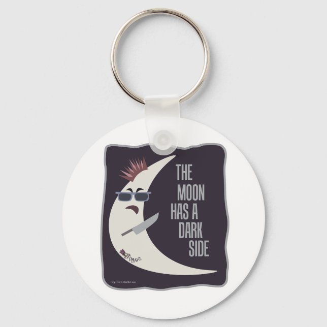 The Moon Has A Dark Side Key Ring (Front)