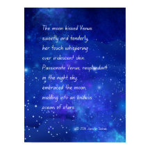 The Moon Kissed Venus Poster