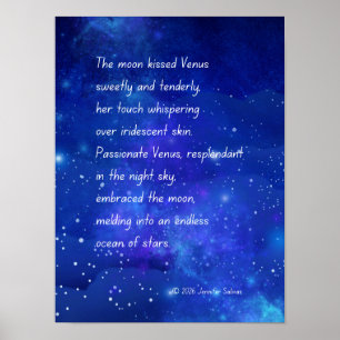 The Moon Kissed Venus Poster