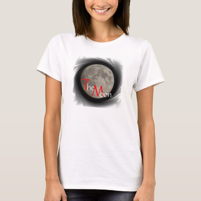 The moon, la luna, la lune, the moon t-shirt (Front)