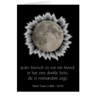 The moon, la lune, la luna, the moon folding card