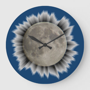 The moon, la lune, la luna, the moon large clock