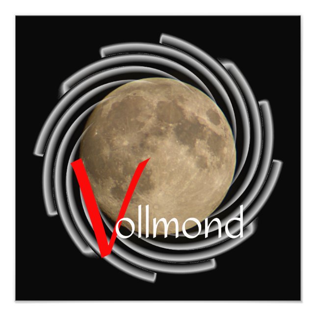 The moon, la lune, la luna, the moon poster (Front)