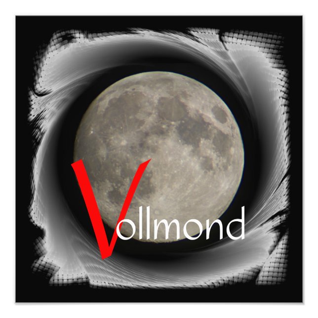 The moon, la lune, la luna, the moon poster (Front)