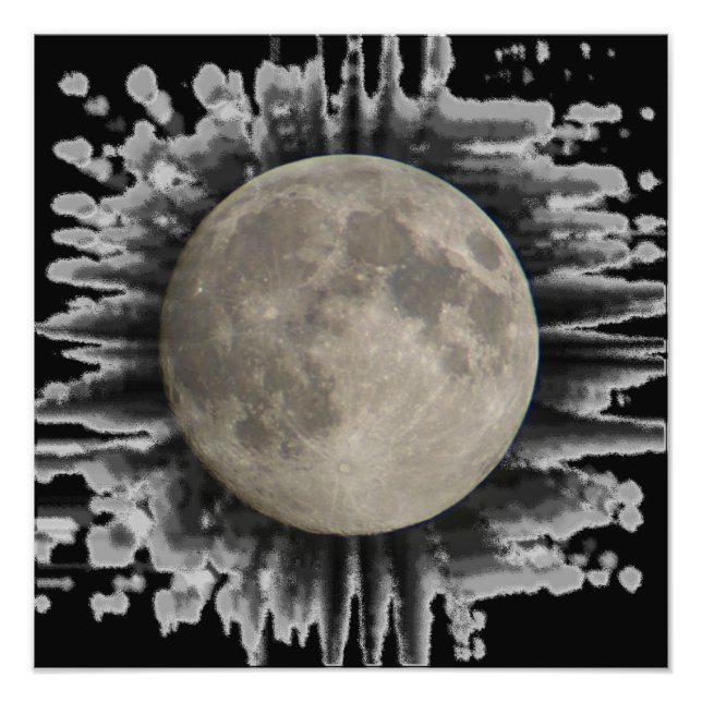 The moon, la lune, la luna, the moon poster (Front)