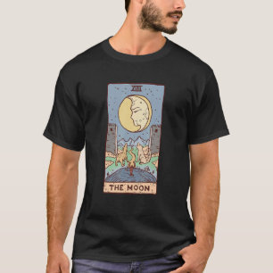 The Moon Motif Playing Cards Tarot Card Moon T-Shirt