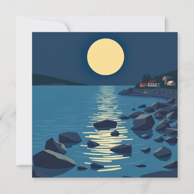 the moon reflecting upon the sea (Front)