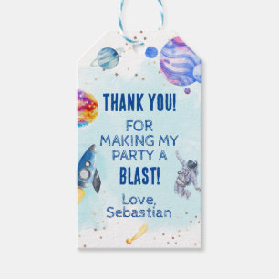 The Moon Space Theme Birthday favor Gift Tags
