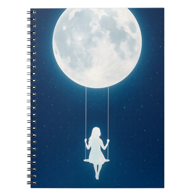 The moon, swing and the girl notebook (Front)