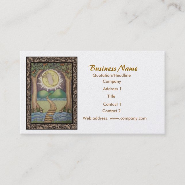 The Moon Tarot Business Card (Front)