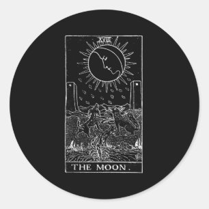The Moon Tarot Card Classic Round Sticker