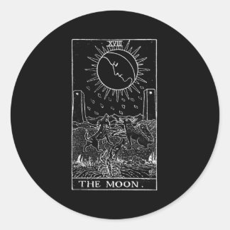The Moon Tarot Card Classic Round Sticker