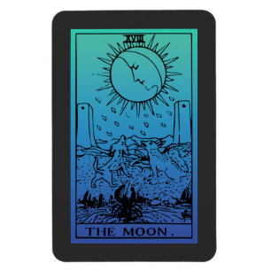 The Moon Tarot Card Gradient Magnet