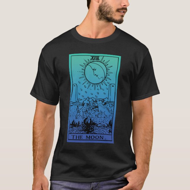 The Moon Tarot Card Gradient T-Shirt (Front)