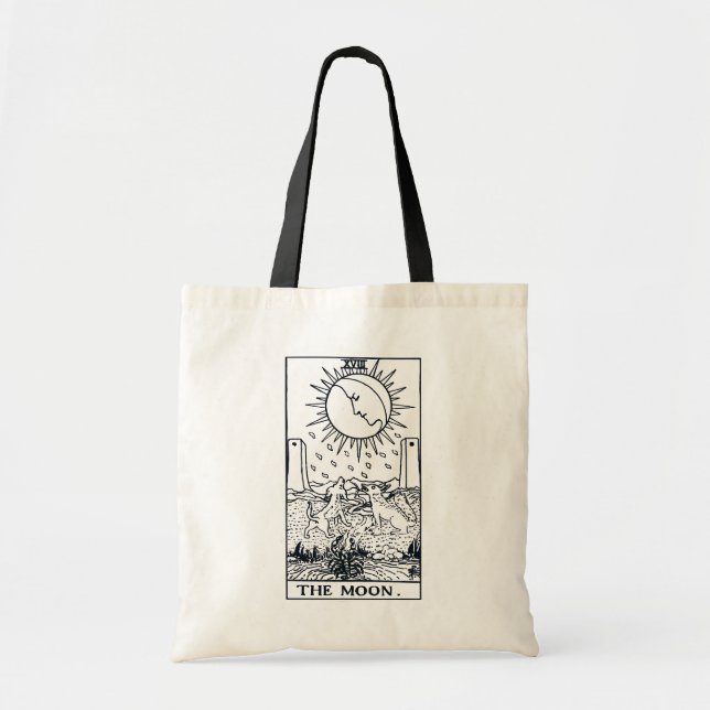 The Moon Tarot Card Tote Bag (Front)