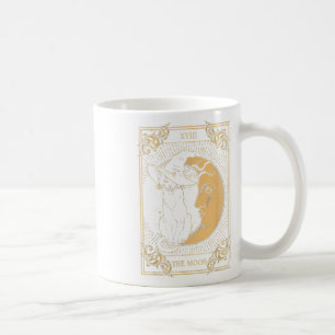 The Moon Tarot Xvii Inspired Black Cat Witch Hat H Coffee Mug