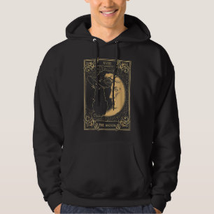 The Moon Tarot XVII Inspired Black Cat Witch Hat H Hoodie