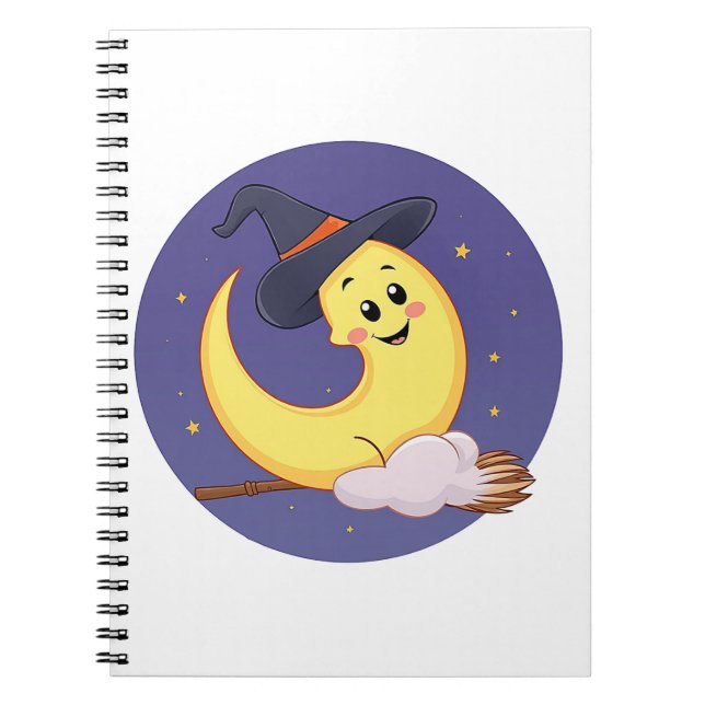 The moon wears witch hat notebook (Front)