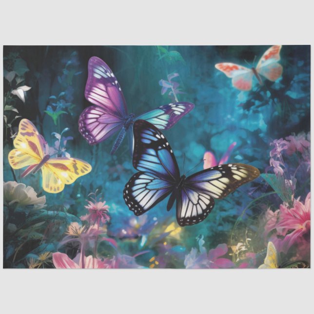 The Moonlight Butterfly Series Design 4 Tissue Paper (Front)