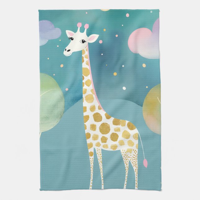 The Moonlit Long-Neck Tea Towel (Vertical)