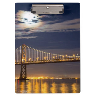 The moonrise tonight over the Bay Bridge Clipboard