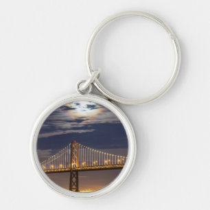 The moonrise tonight over the Bay Bridge Key Ring